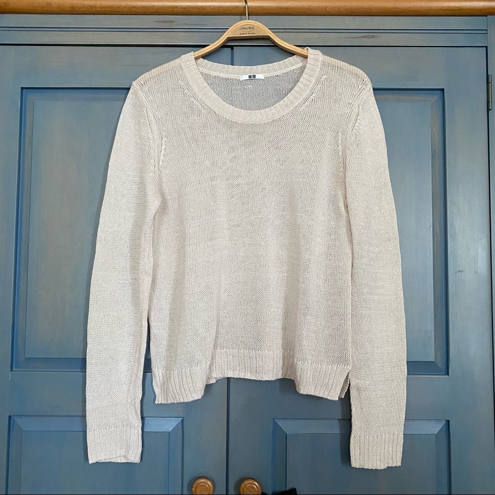 Uniqlo cream linen sweater